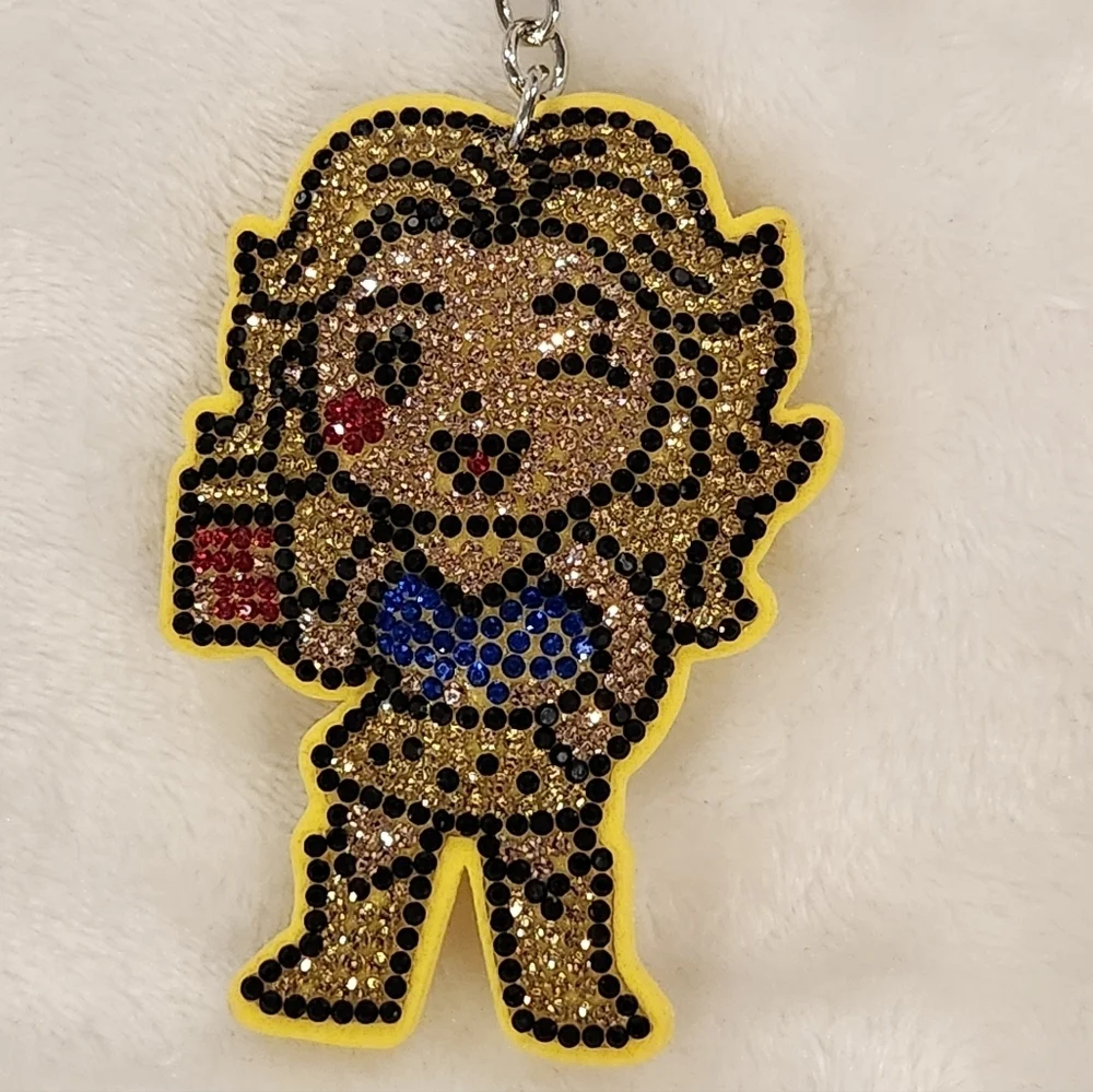 Cowgirl Americana Girl Keychain Bag Charm